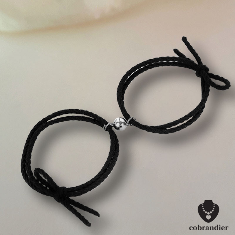 CODส่งเร็ว⚡สร้อยข้อมือยางแม่เหล็กสำหรับนักเรียน กำไลข้อมือคู่รักแบบเชือกแม่เหล็ก - รูปที่ 3