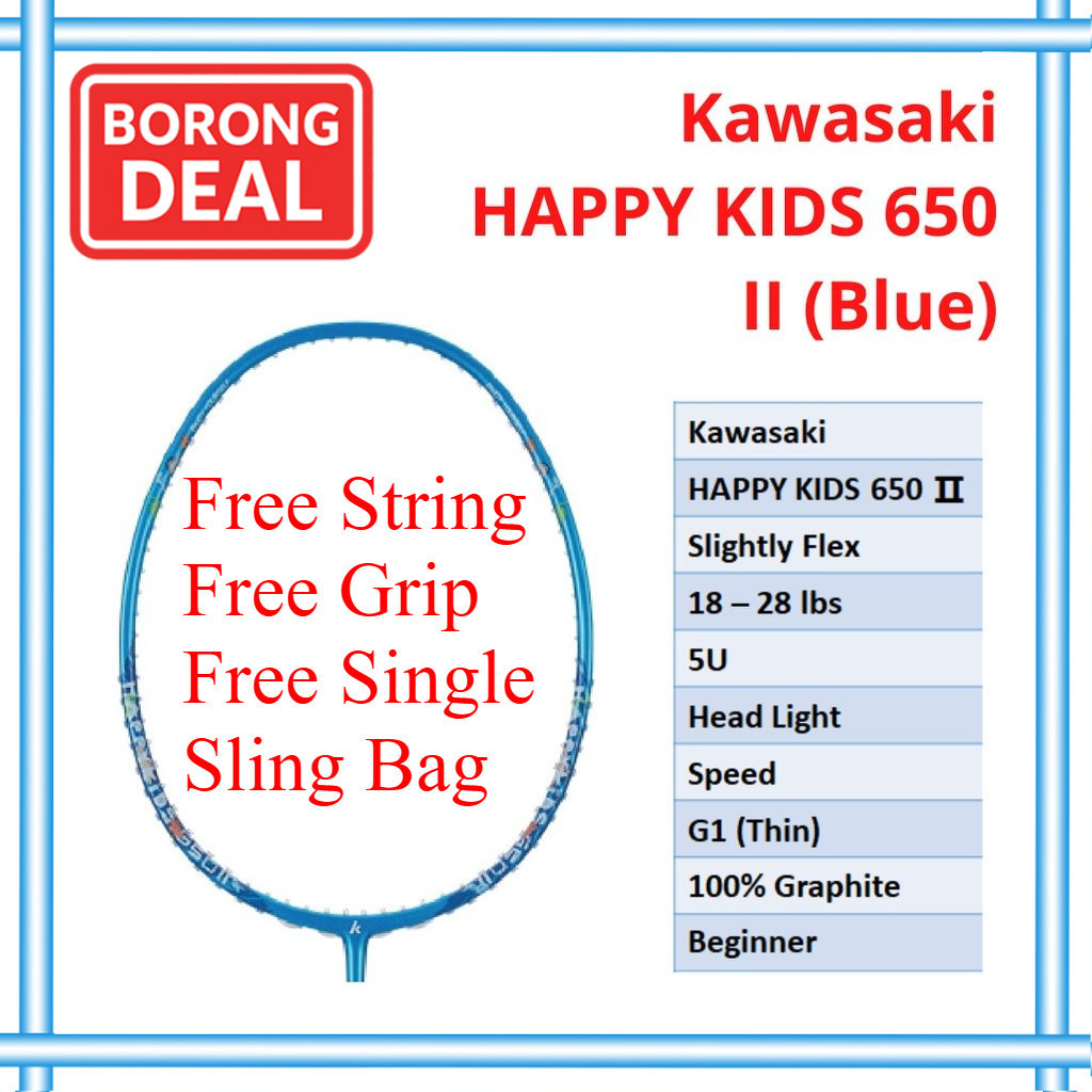 KAWASAKI ไม้แบดมินตันคาวาซากิ HAPPY KIDS 650 II ไม้ปิงปอง LG