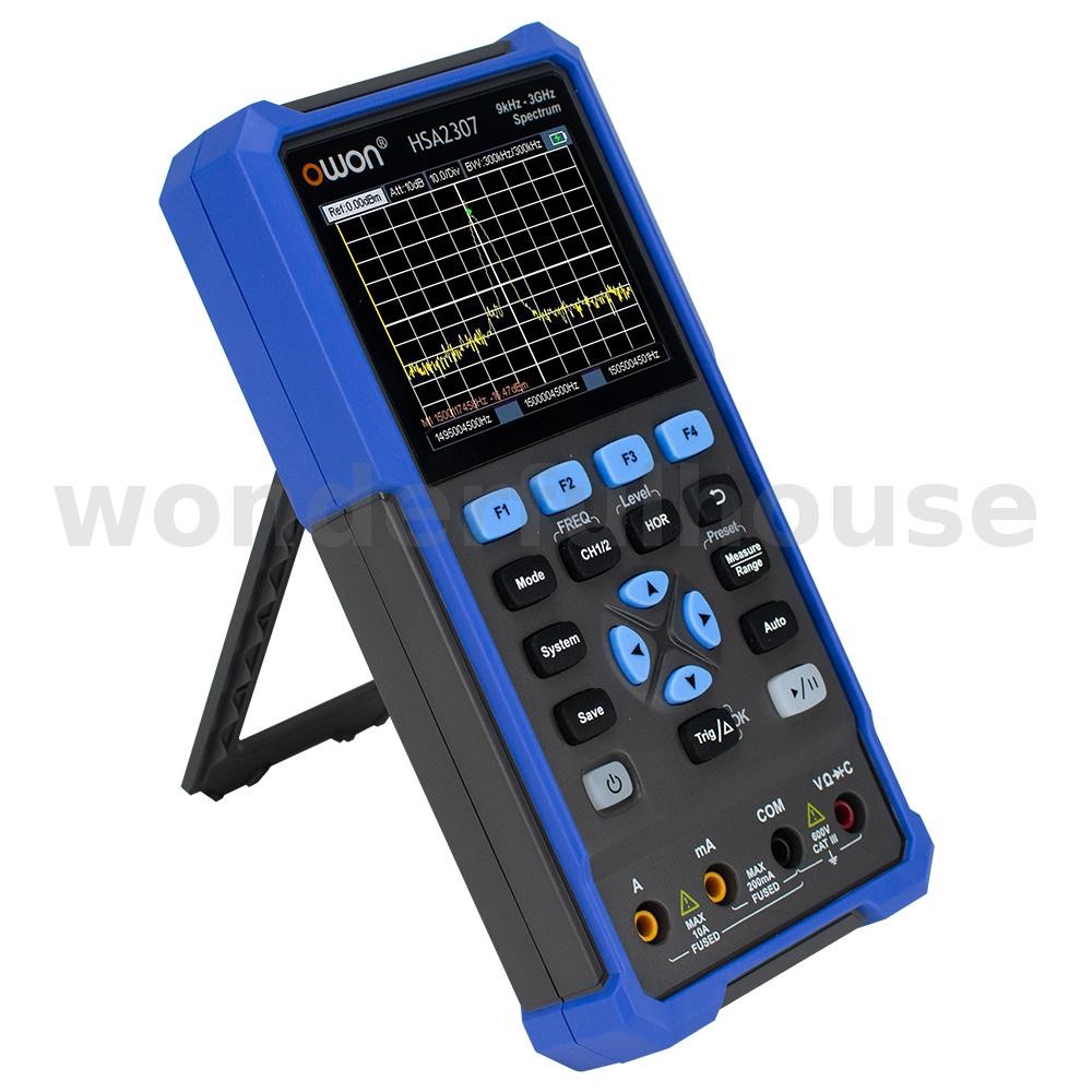 OWON HSA2300 Series Handheld 3 in 1 Spectrum Analyzer Oscilloscope Multimeter 9kHz ถึง 3GHz ความถี่