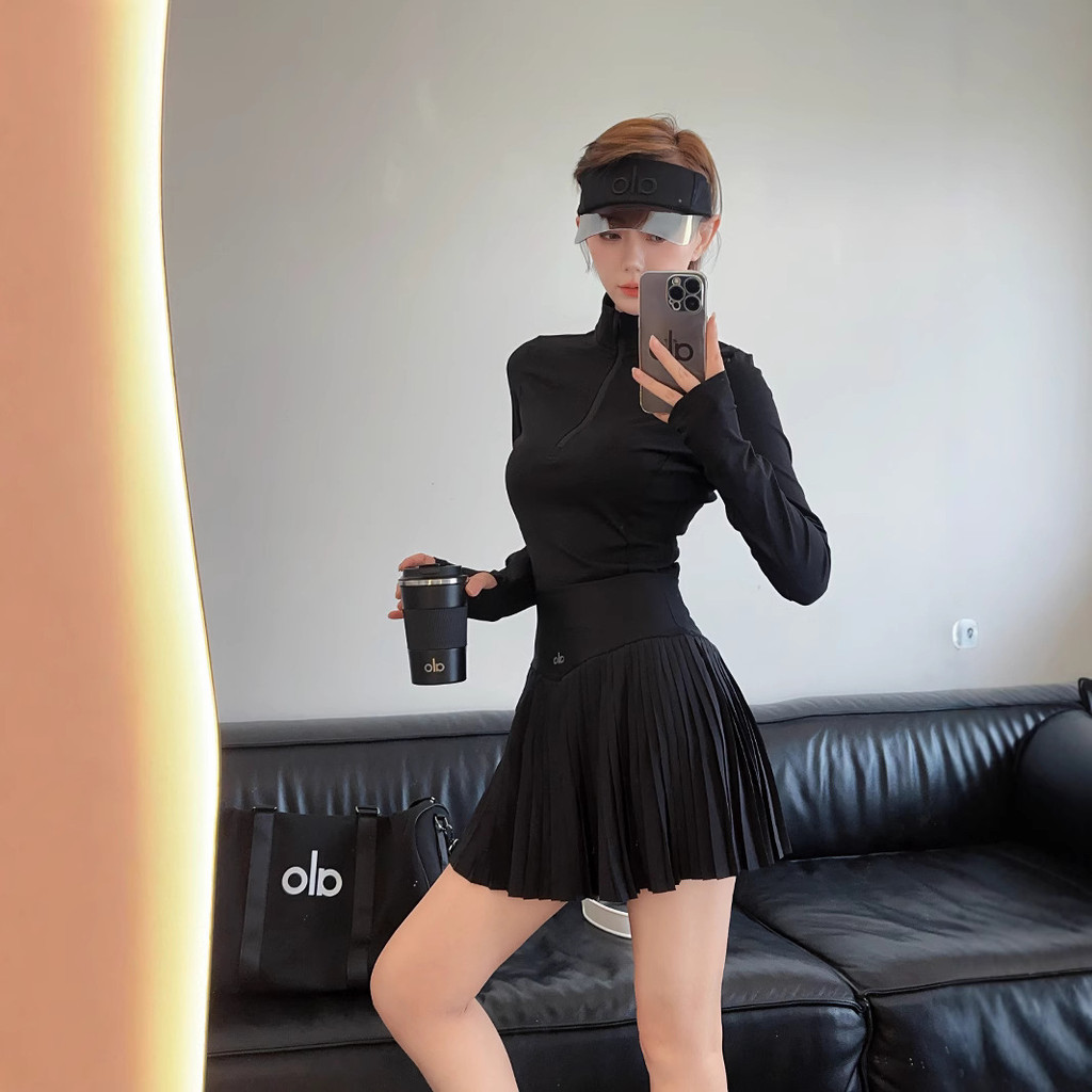 UST0 AL# Casual Sports Style Tennis Outfit Set Slimming Waist Fashionable Stylish Set