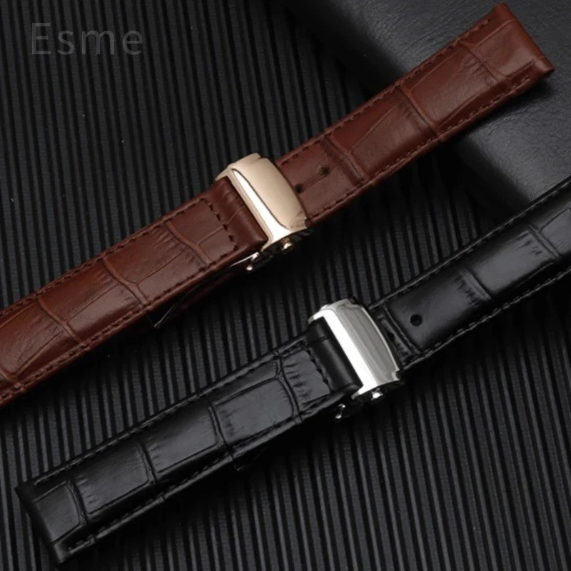 สายหนังแท้สําหรับ Maurice Lacroix Pontos PT6098 PT6388 Les Classiques LC6017 Series กันน้ํา Cowhide 