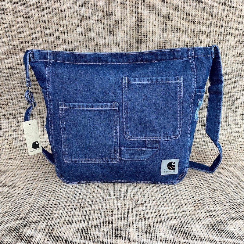 กระเป๋าสะพายไหล่ Messenger Bag Canvas Denim ความจุขนาดใหญ่สไตล์คลาสสิกช่องจัดเก็บทุกวันกลางแจ้ง All-Match
