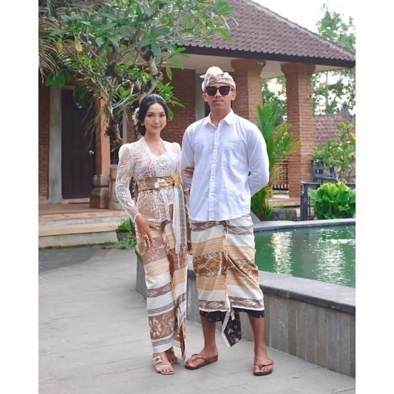 SET COUPLE PRAYER CLOTHES + KAMEN + WOVEN BLANKET SHAWL By AA RIZQO WOVEN