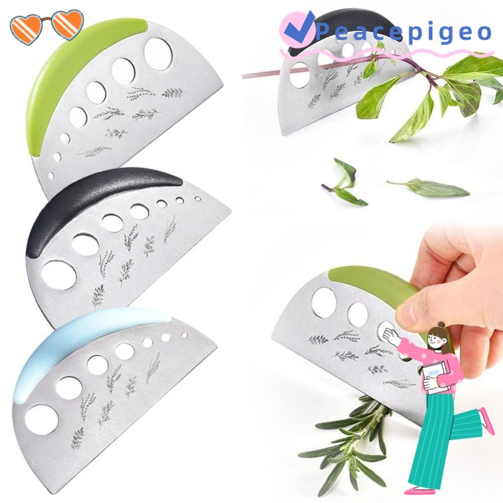 PEACEPIGEO เครื่องตัดสมุนไพร Stripper, 7 หลุมสแตนเลสวานิลลาผัก Greens Leaf Remover, ทนทานแบบพกพามัลต