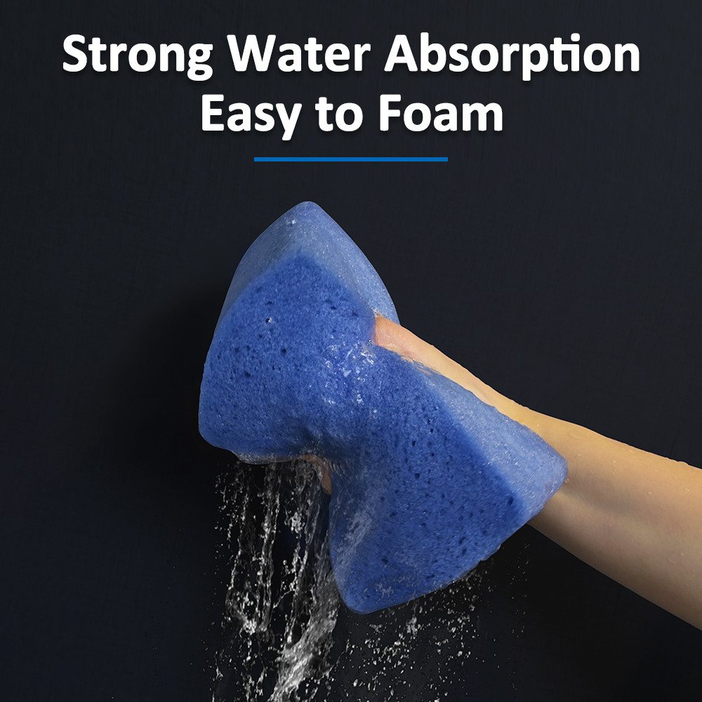 หมี บังคับ ฟองน้ําล้างรถสีฟ้าโฟมนุ่มขนาดใหญ่ฟองน้ําดูดซับซุปเปอร์จับสบายเครื่องมือทําความสะอาดรถปลอดรอยขีดข่วนอุปกรณ์รถยนต - รูปที่ 4