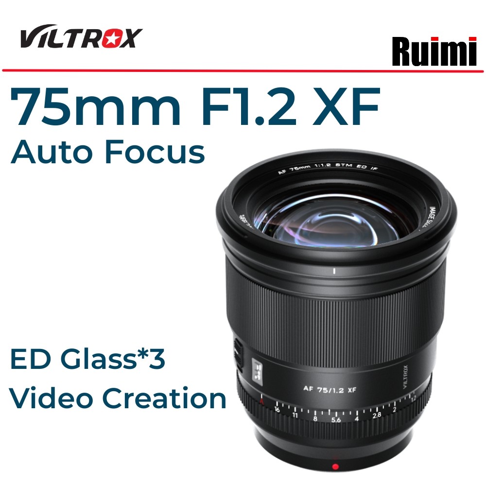 Viltrox 75 มม.f1.2 AutoFocus เลนส์รูรับแสงขนาดใหญ่สําหรับกล้อง X mount 75mm f1.2