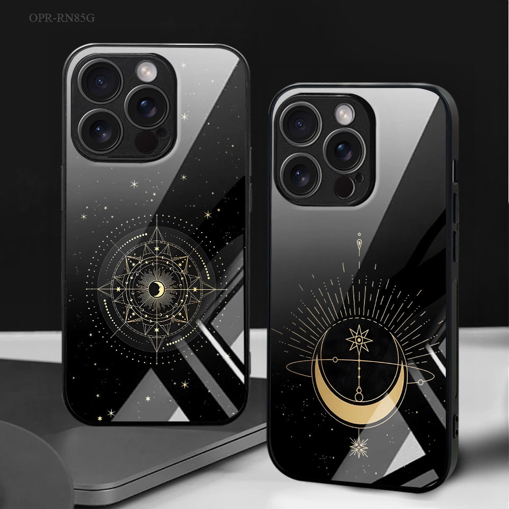 เคสแข็ง For OPPO Reno 12 12F 11 11F 10 8 8T 8Z 7 7Z 6Z 6 5 4 2 4Z 2F F11 F9 F7 F5 Pro Youth 4G 5G เคสออปโป้ Glass Case