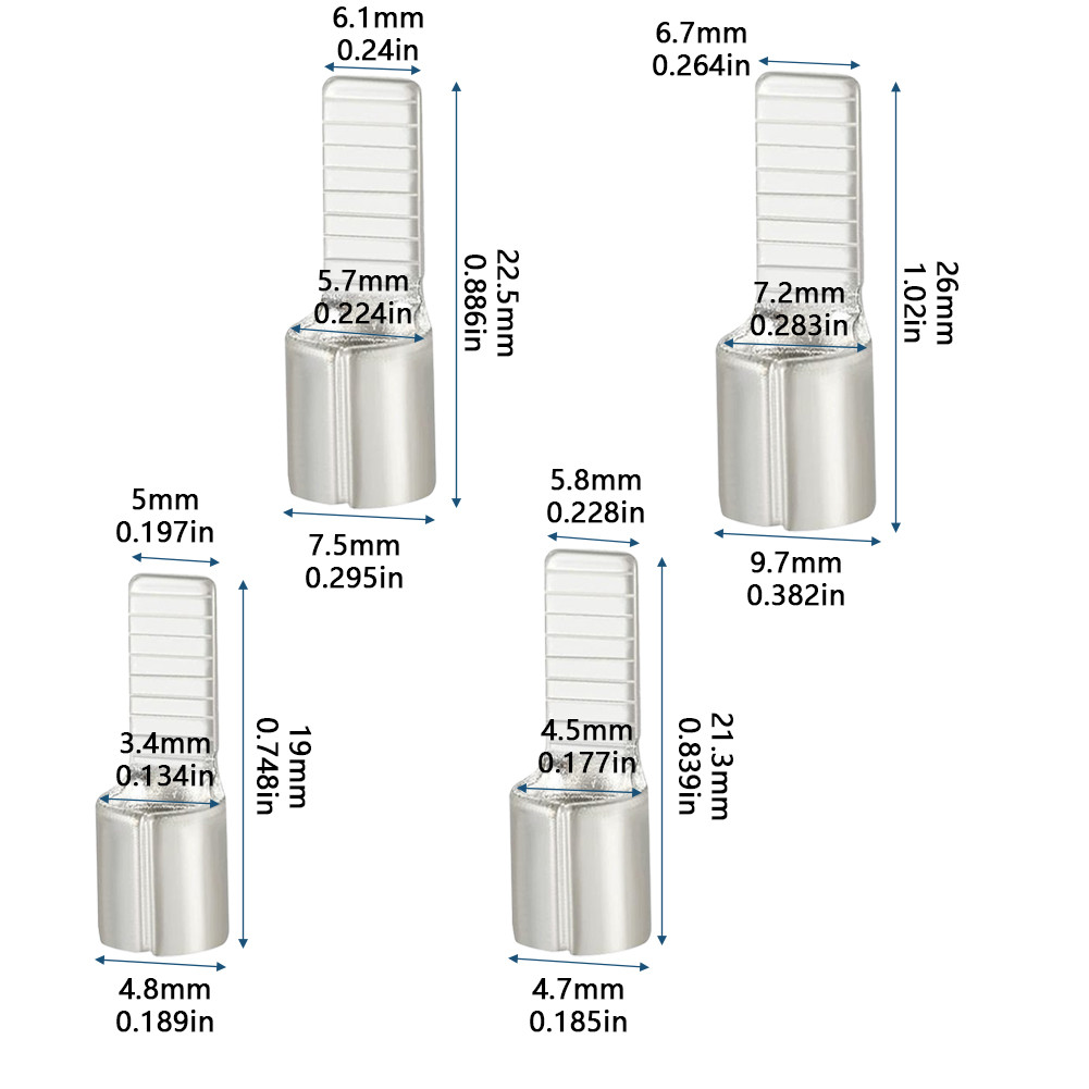 10ชิ้น หางปลาต่อเบรกเกอร์ C45 อุปกรณ์เสียบแบบอัดเย็น รองรับรถยนต์และอิเล็กทรอนิกส์ รุ่น 4 สเปก - รูปที่ 3