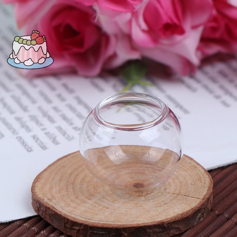 [Sep] 1x Dollhouse Miniature Fish Tank ชามแก้วบ้านตุ๊กตาอุปกรณ์เสริม [COD]