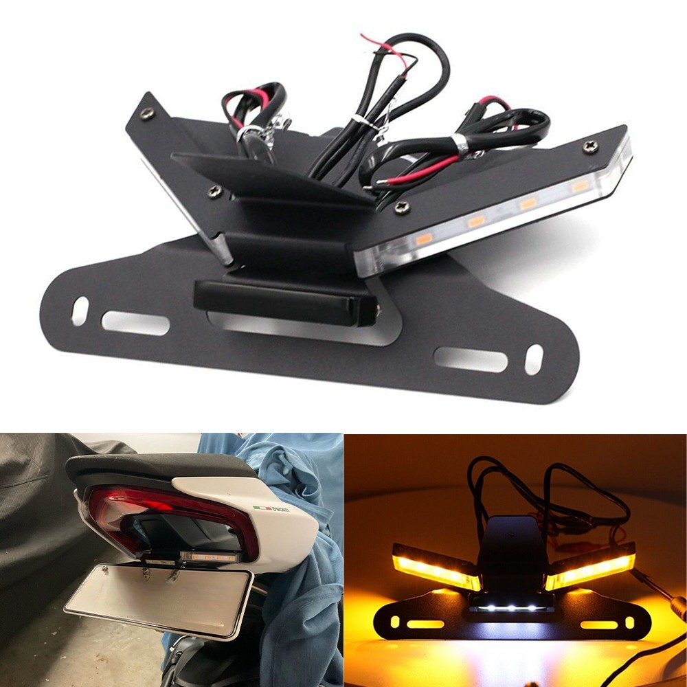 LED ใบอนุญาตผู้ถือแผ่นสําหรับ DUCATI Panigale V4 V4S V4R V2 Streetfighter V4SP 2018-2022 รถจักรยานยน