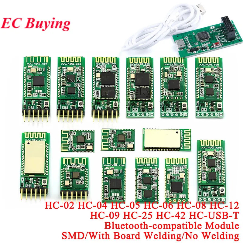 HC-05 HC-06 HC-25 HC-09 HC-04 HC-12 HC-08 HC-02 HC-42 WIFI RF ไร้สายบลูทูธ BLE Master-slave โมดูล HC