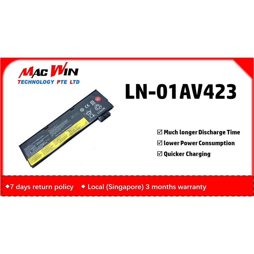 11.4V 24Wh 2080mAh 01AV423 01AV424 01AV422 SB10K97579 SB10K97581 เปลี่ยนแบตเตอรี่สําหรับ Lenovo Thin