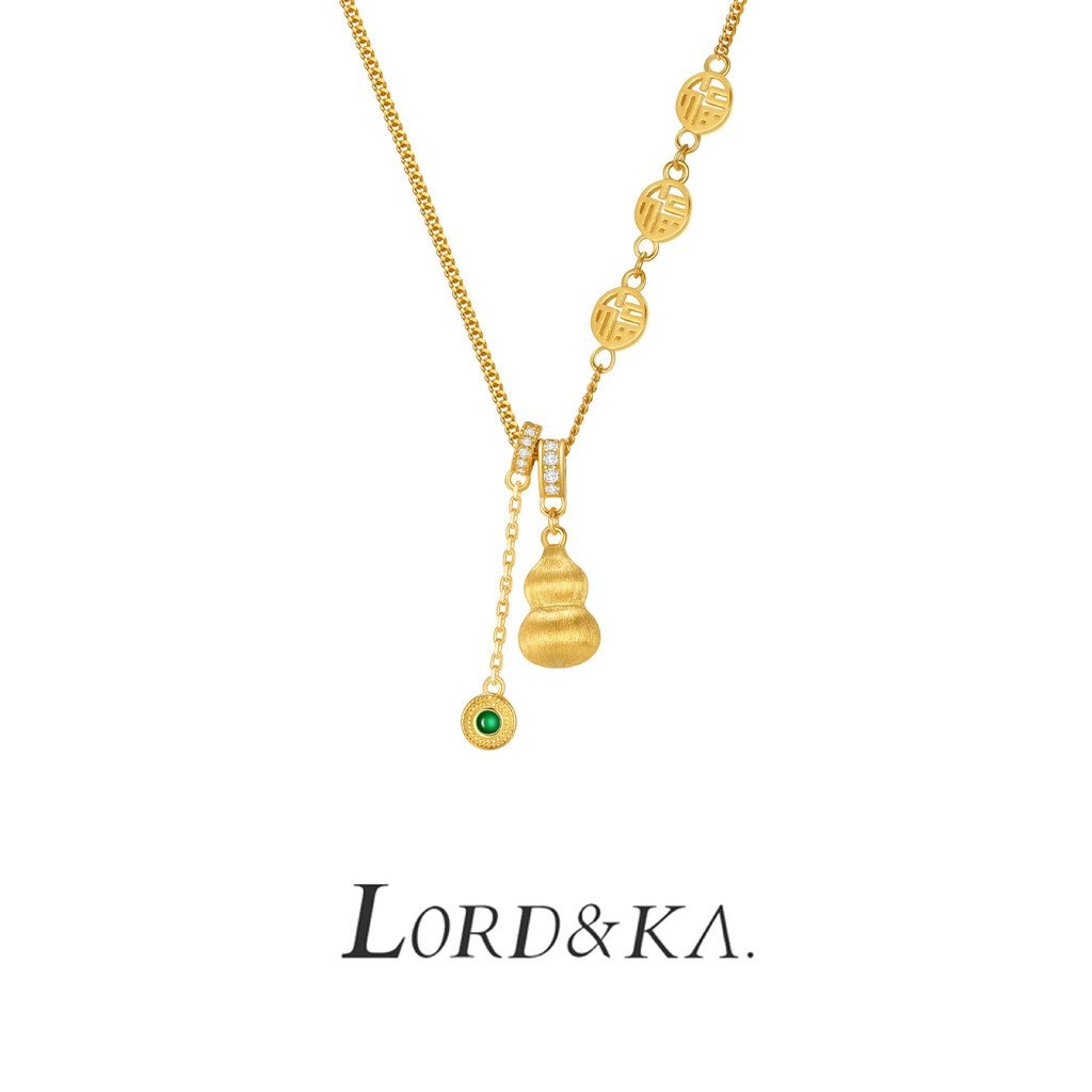 สร้อยคอเงินสเตอร์ลิง 925 Gold ออกแบบสไตล์จีน ลายพู่กันดอกไม้และฝักทองไก่ หรูหราและมีความหมายมงคล