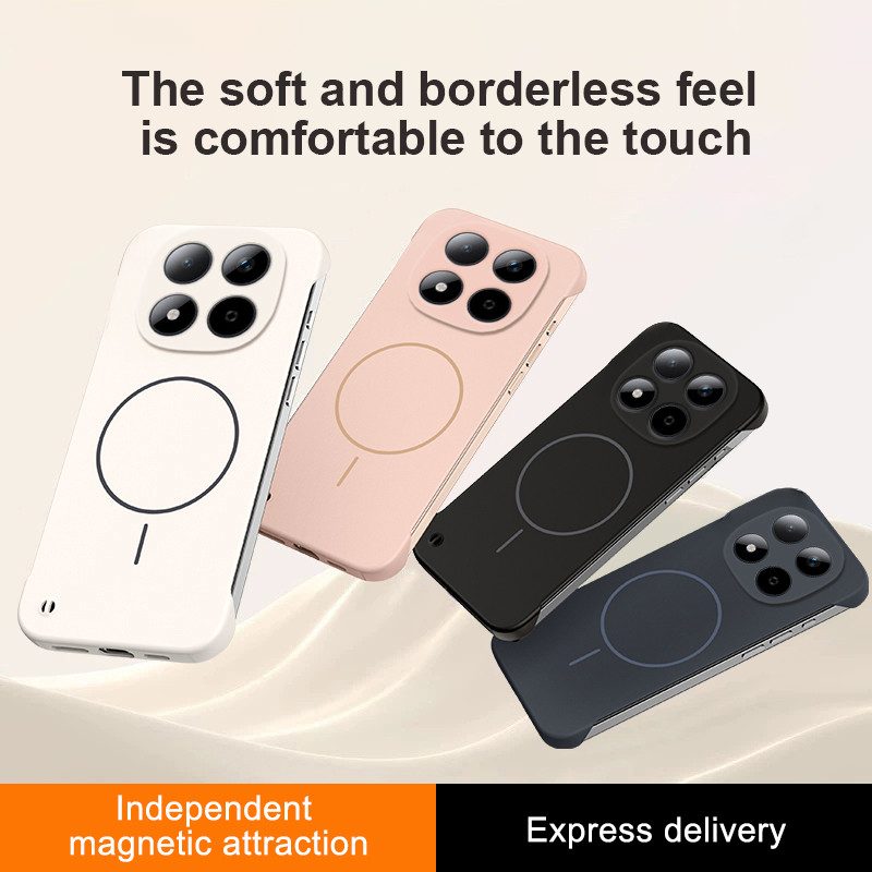 Soft Edge Magnetic Case สําหรับ Xiaomi Redmi Note15 Pro+ - Bezel-Free Slim Design Anti-Slip Comfort 