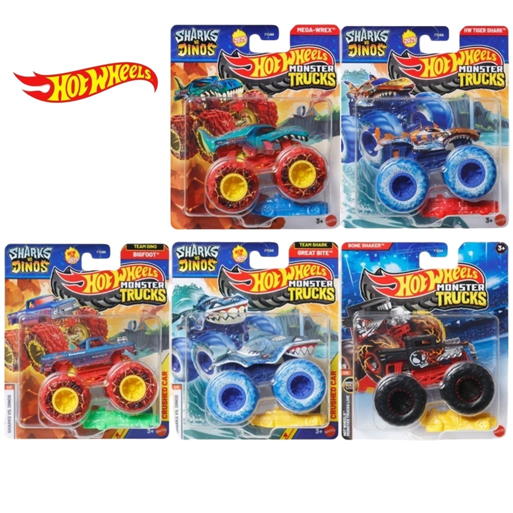 Hot Wheels รถบรรทุกมอนสเตอร์ FYJ44 1:64 Die-Cast 44 Off-Road Sand-ปีน Stunt รถของเล่นสําหรับชายและสะ