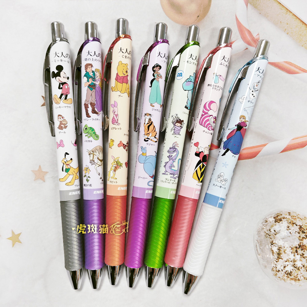Japan Pentel Pentel Limited Press Gel Pen Little Policewoman Pikachu Mumin Queen Mother Illustrated 