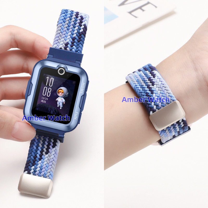 สายรัดแม่เหล็กแบบทอหัวเข็มขัดโลหะสําหรับสายรัด HUAWEI WATCH KIDS 4 Pro