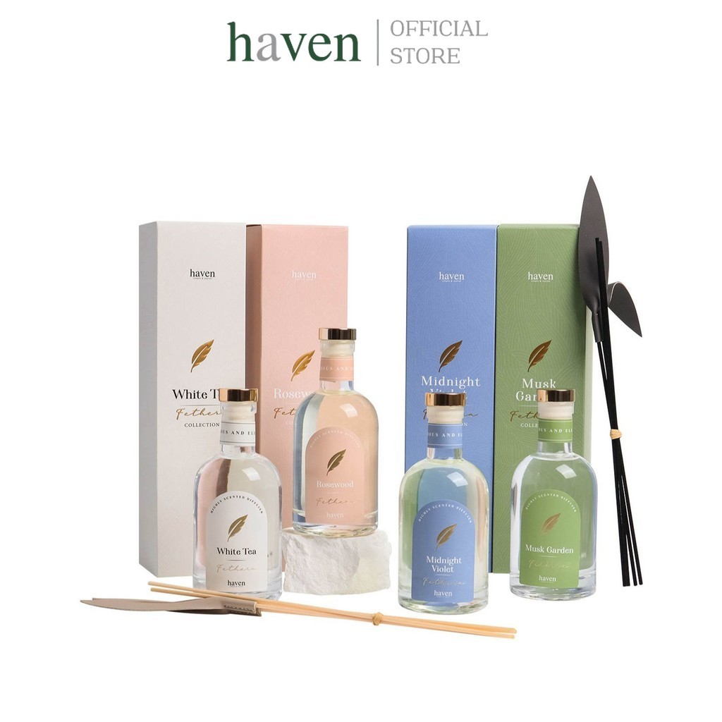 Haven ก้านไม้หอม 250ml | กลิ่นหอมธรรมชาติ ผ่อนคลาย | มี 4 กลิ่นให้เลือก