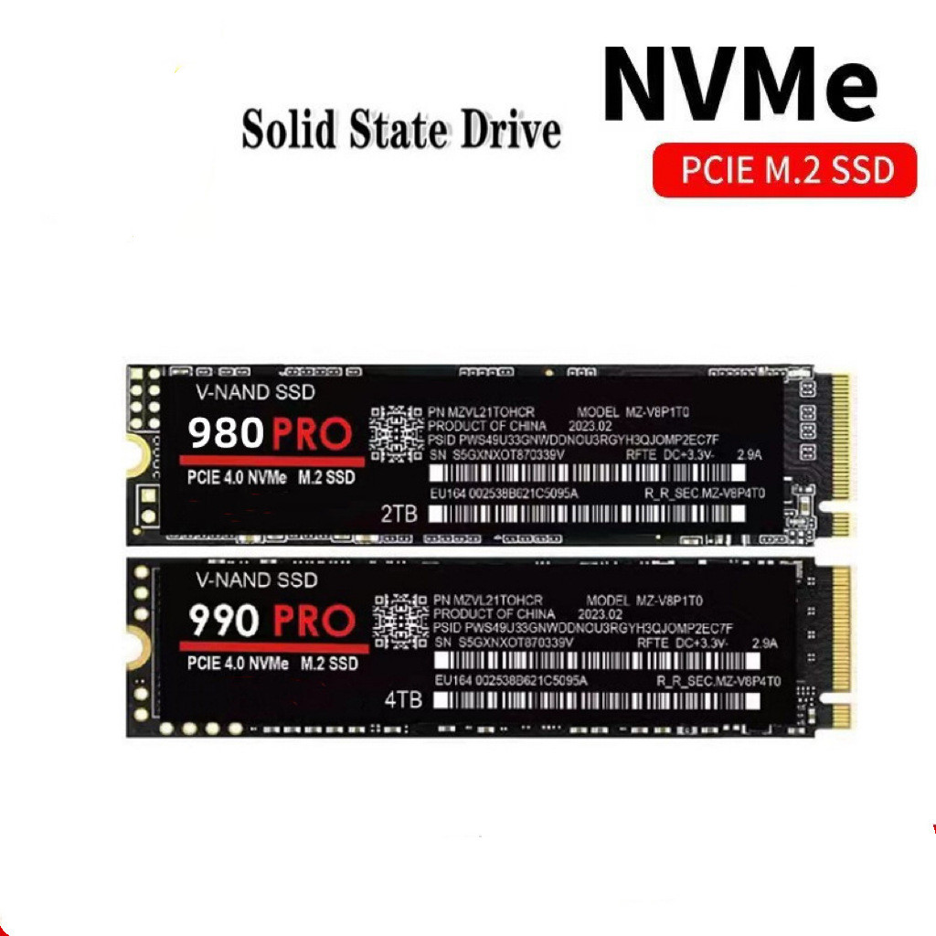 跨境高速SSD M.2 NvMe990pro 980pro固态硬盘1TB 2TB 4T B PCIE4.