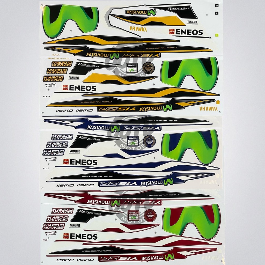 Yamaha Y15zr Lc150 Movistar (3) Motor Stiker Body Cover Sticker Stripe Automotive Motorcycle