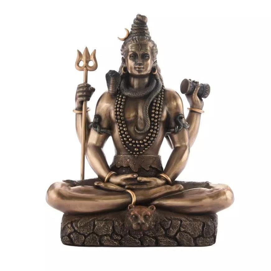 โยคะอินเดีย Shi SHIVA SHIVA Handmade Bronze รูปปั้น Big SHIVA Night ตกแต่ง Mini