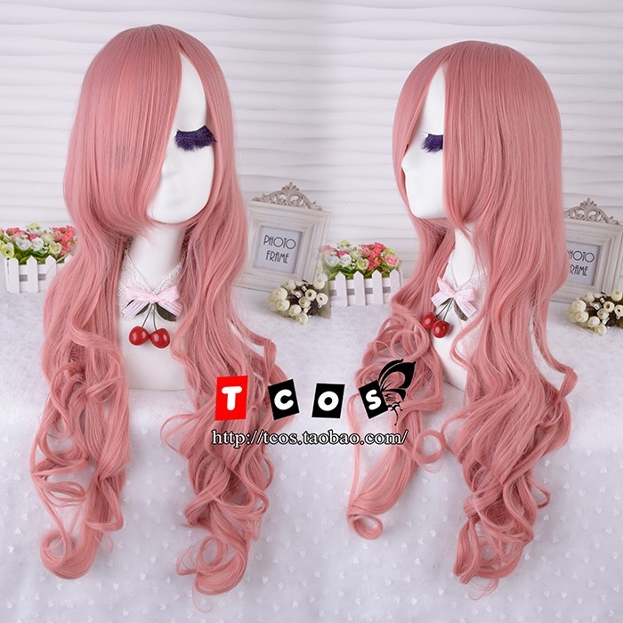 TCS Patrol Sound คอสเพลย์ Rouge สีชมพูผมหยิก 80 ซม.อะนิเมะ One Piece Perona cos วิกผม