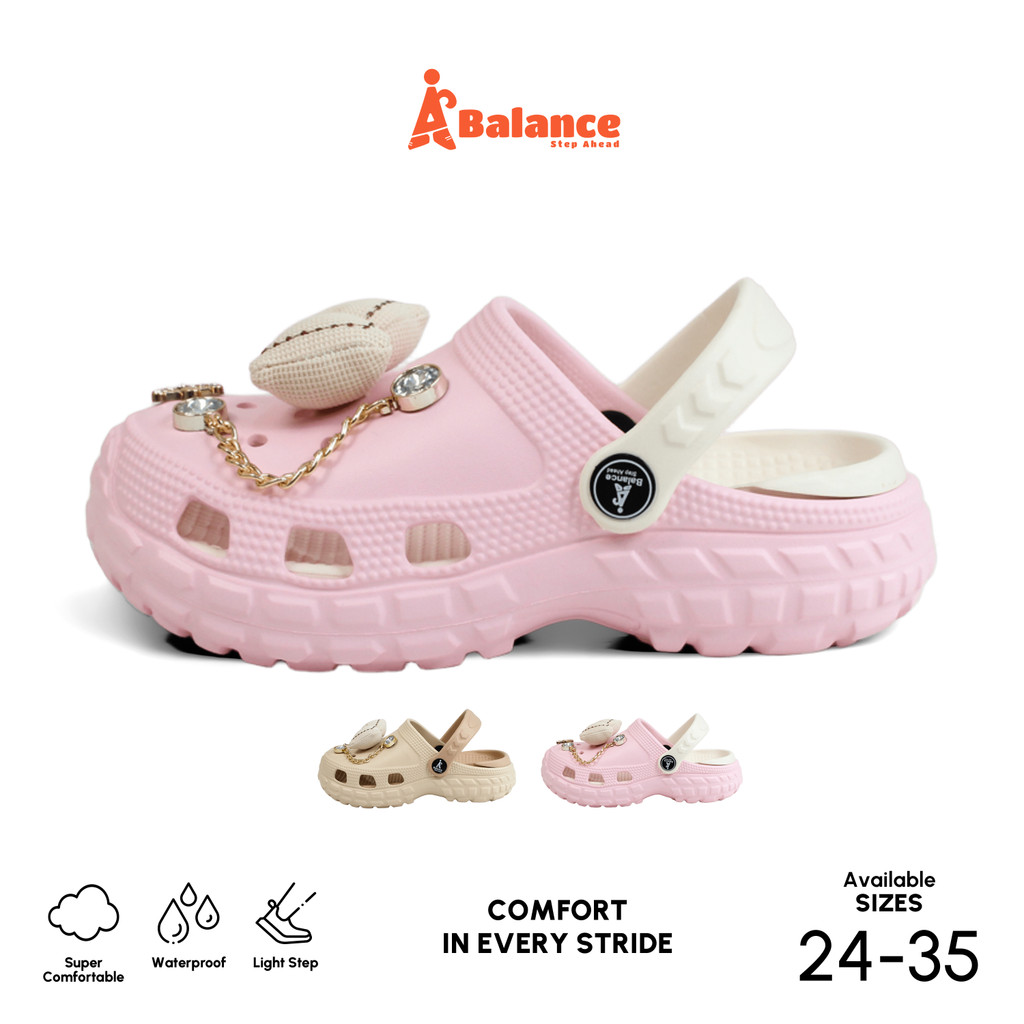 Air-Balance รองเท้าแตะสําหรับเด็กผู้หญิงกันน้ําน้ําหนักเบาที่สวยงามสําหรับเดินสบายไม่มีกลิ่น 801-E