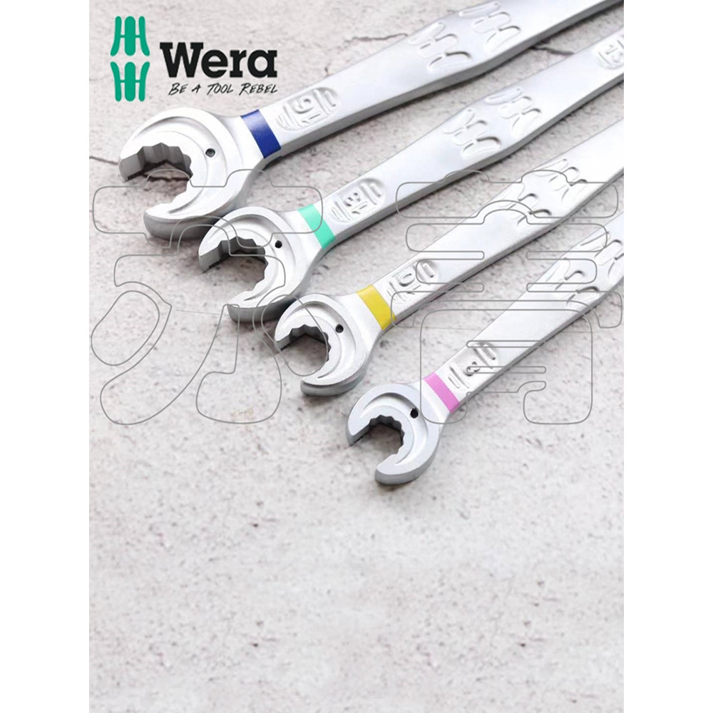 เยอรมนี Wera Wera Fine-ฟัน Ratchet Socket เปิดประแจแบบใช้คู่ JOKER 8-19 ปลายเปิดพร้อมชิ้นยึด 6,000