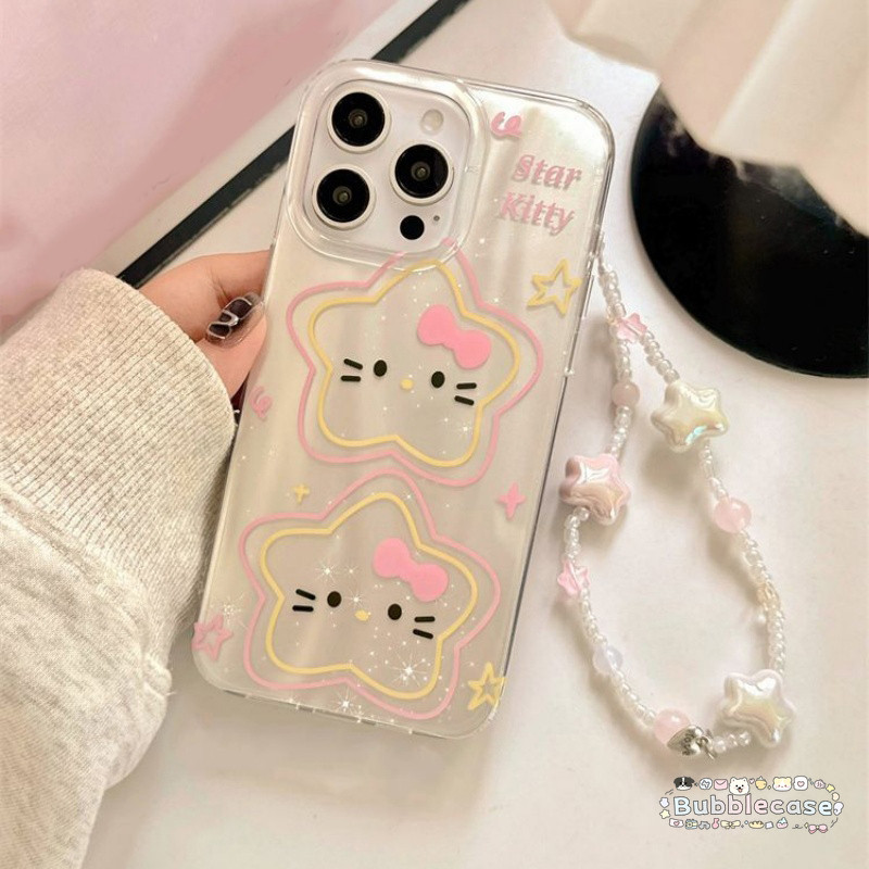 เคสไอโฟน 12 สำหรับ IPhone 15 11 14 13 Pro Max 14 15 7 8 Plus  XR X XS Max SE 2022 น่ารักสวัสดีคิตตี้ ปกดาว