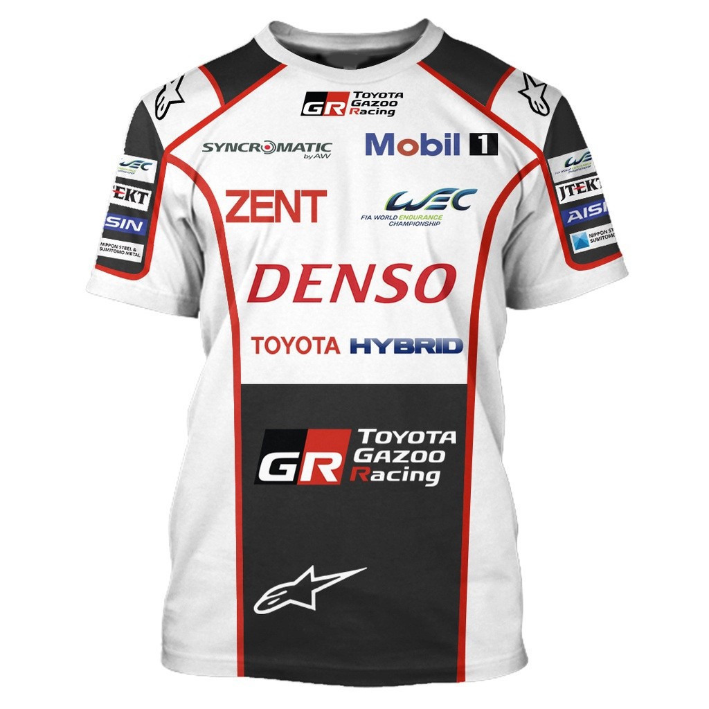 เสื้อยืดกีฬา 3D ลายKyle Busch NASCAR สไตล์ Toyota GRF1