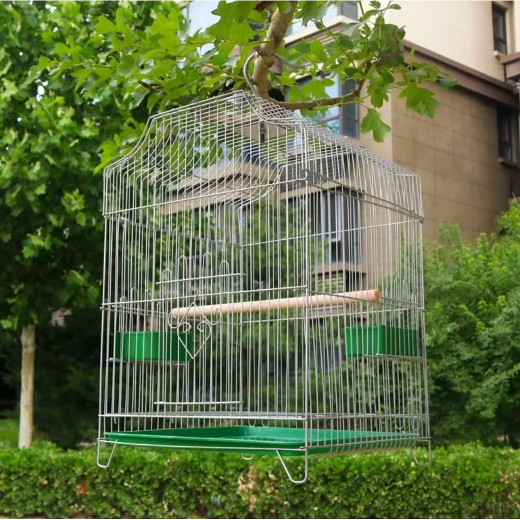 กรงนกขนาดใหญ่ ทรงเหลี่ยม แขวนได้ สำหรับนก กระรอก หนูแฮมสเตอร์