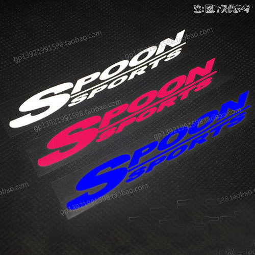 เหมาะสําหรับ SPOON สติ๊กเกอร์ดัดแปลง Fit New Fit Civic New Civic GK5 สติ๊กเกอร์ติดรถ สติ๊กเกอร์ตกแต่