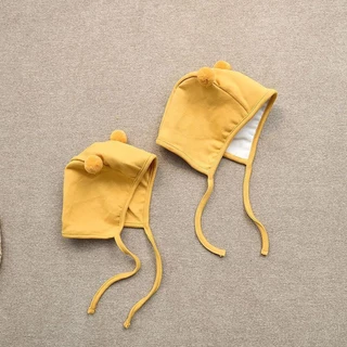 Bonnet น่ารักสำหรับทารกแรกเกิด ป้องกันลมและแสงแดด ออกแบบเพื่อความปลอดภัยและความสะดวกสบายของเด็กหญิง