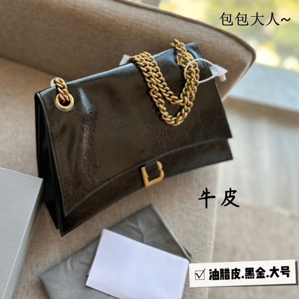 จัดส่งรวดเร็ว 2025 Double Chain Hourglass Bag Hand BFast Delivery ag กระเป๋าสะพาย Underarm Bag Cross