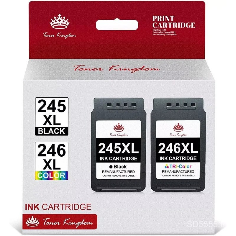 2 แพ็ค PG-245XL CL-246XL ตลับหมึกสําหรับ Canon PIXMA MG2522 MG2550 MX492 MX490