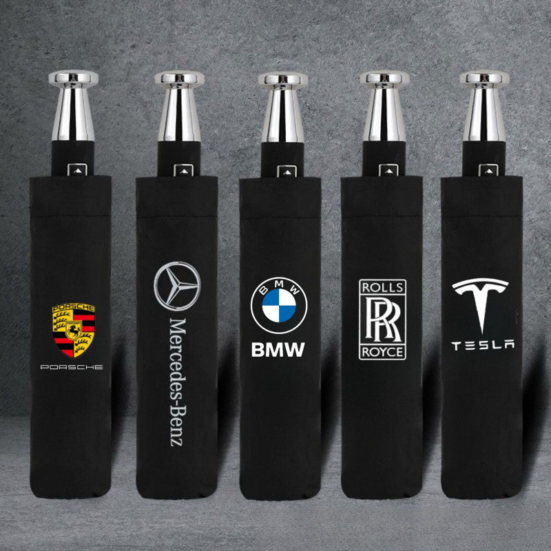 ร่มพับไวนิลออโตเมติก ออกแบบโลโก้รถหรู Roll Royce, Benz และ BMW