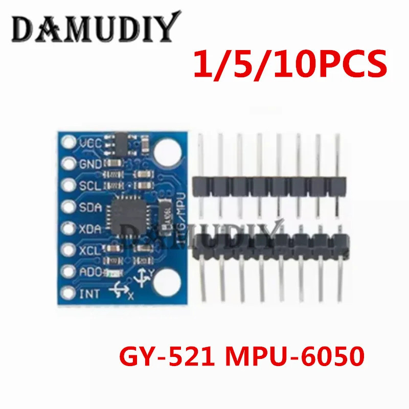 10pcs GY521 GY-521 MPU6050 MPU-6050 IIC I2C อินเทอร์เฟซ 3 แกน Analog Gyroscope Sensor Accelerometer 