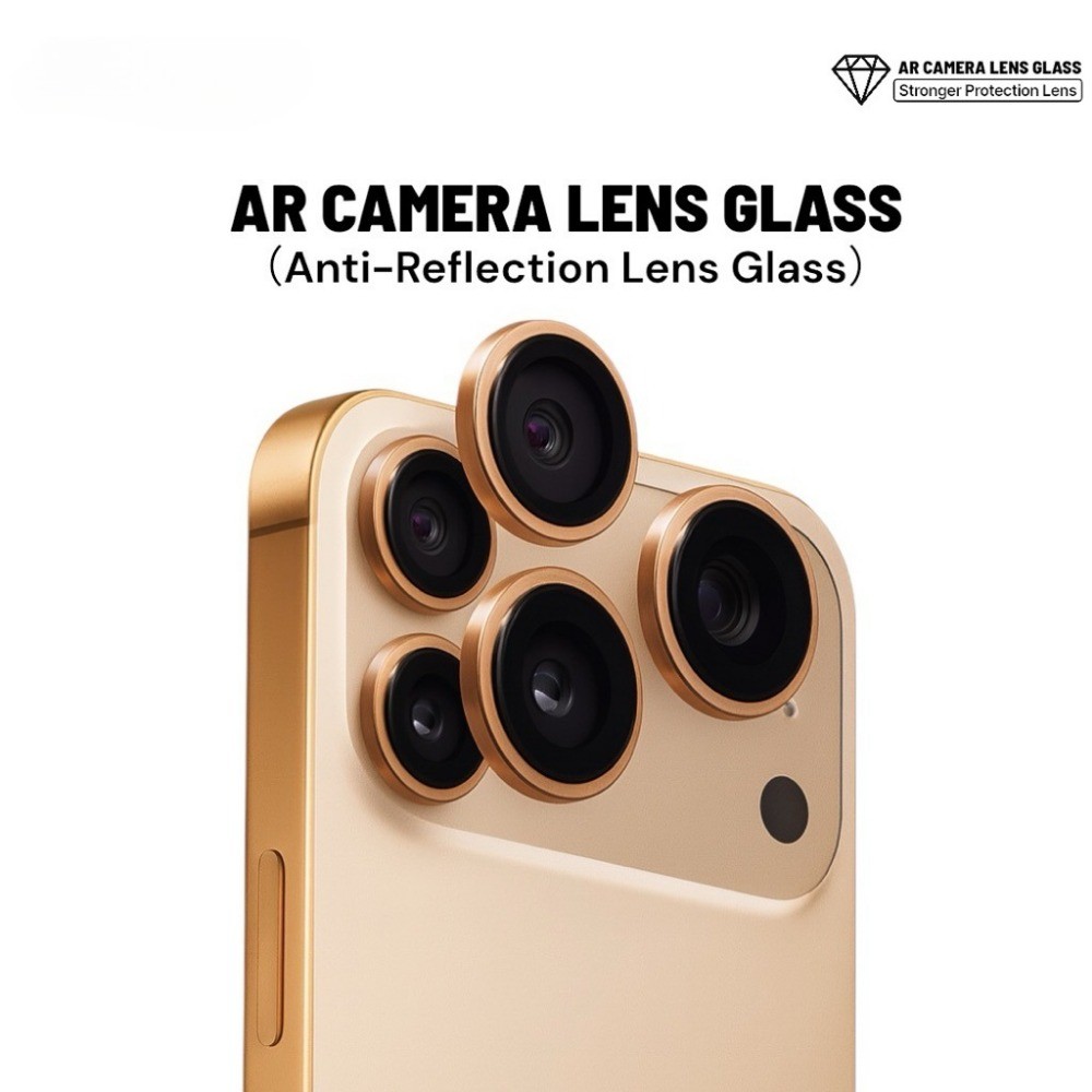 ดาวสีส้มสีหลักกล้องเลนส์ป้องกันสําหรับiPhone 17 16 15 14 13 12 11 Pro Max Plus 17Airติดตั้งง่ายคลุมทั้งหมดAR HDกล้องกระจกนิรภัยป้องกันรอยขีดข่วนแหวนโลหะ