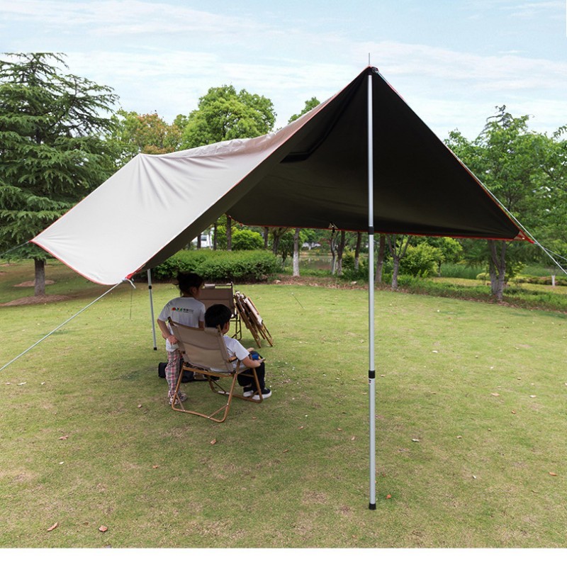 เสาฟลายชีทอลูมิเนียม 3 เมตร แบบยืดหดได้ 2 ต้น พกพาสะดวก เสาค้ำเต็นท์ เสาทาร์ป - รูปที่ 3