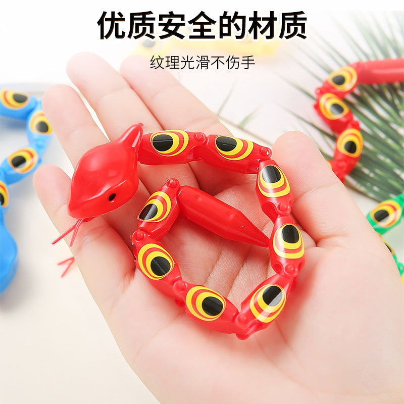 จําลองของเล่นงูขนาดเล็กบีบอัดงูหลายข้อต่อหมุนของเล่นเด็ก รูปที่ 3