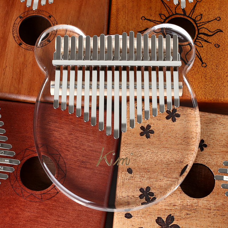 KIMI คริสตัลโปร่งใส KALIMBA/thumb เปียโน 17 โทนอะคริลิคประเภท KALIMBA เปียโนนิ้ว เปียโนนิ้วหัวแม่มือ