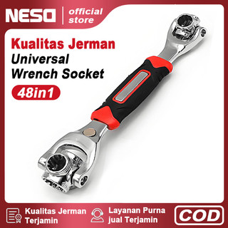 NESO German Tools Kunci Pas Tiger 48 in 1 Universal Wrench Socket Elektronil obeng Kunci Ring Profesional Mobil Motor Serbaguna NT27