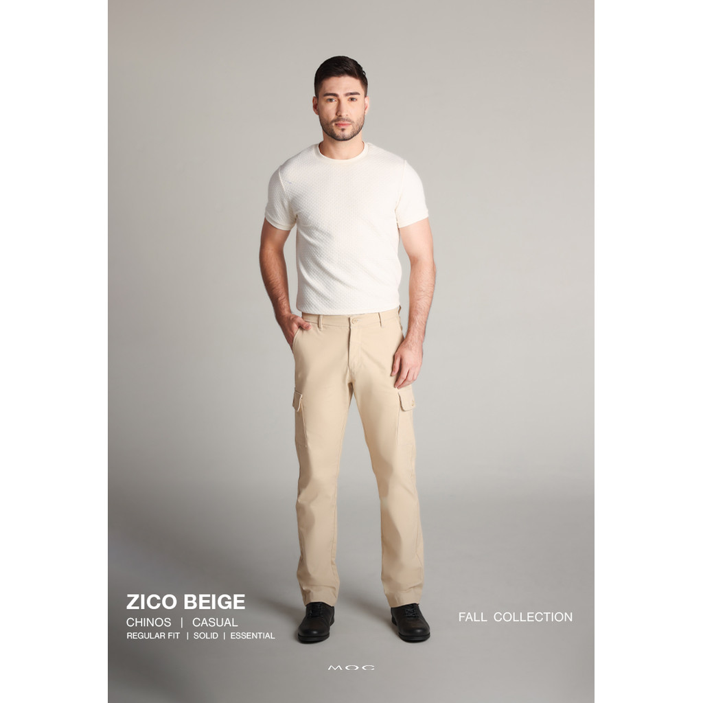 MOC - กางเกงคาร์โก้ผู้ชาย Zico - สีเบจ