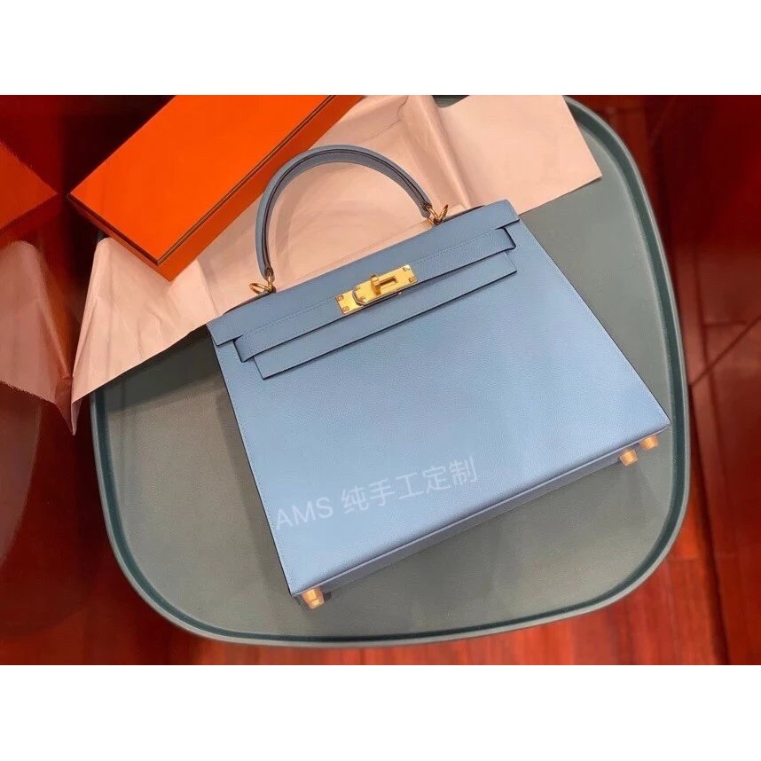 Kelly 28P3 North Wind Blue BleuDuNord Gold Buckle First Class Hand-Sewn