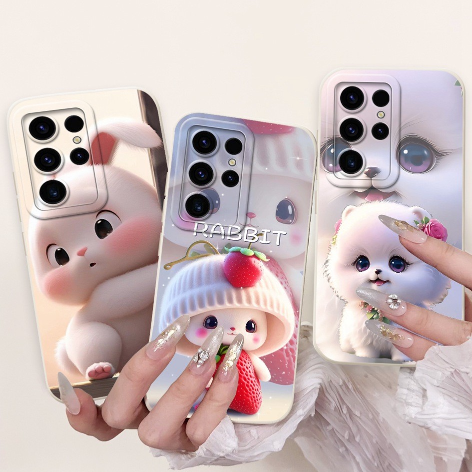 ฝาครอบป้องกันเต็มรูปแบบสําหรับ Samsung Galaxy S23 Ultra SM-S918B / S24 Ultra SM-S928B ปลอกน่ารักการ์