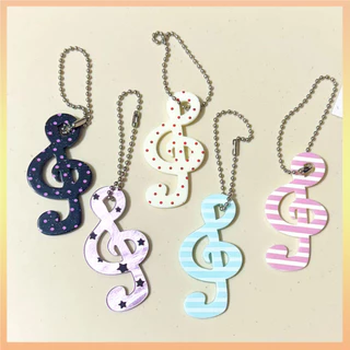 Elegant Creative Music Note พวงกุญแจศิลปะอะคริลิคจี้เพลงคุณภาพสูงที่ไม่ซ้ํากันสําหรับของขวัญกระเป๋าเป้สะพายหลังสวมใส่ทุกวัน