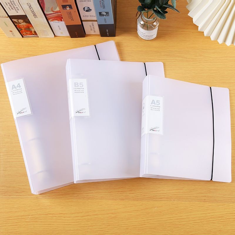 ความจุ 4 หลุม D-Type Perforated A5 โฟลเดอร์ B5 Binder โปร่งใส 3 หลุม D-Folder A4 Quick Fishing โฟลเด