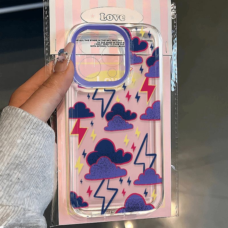 Softcase Lightning storm Motif Redmiใสกันลื่นOriginal Redmi Note 14 Pro A5 POCO F7 Redmi 10 12 Note 