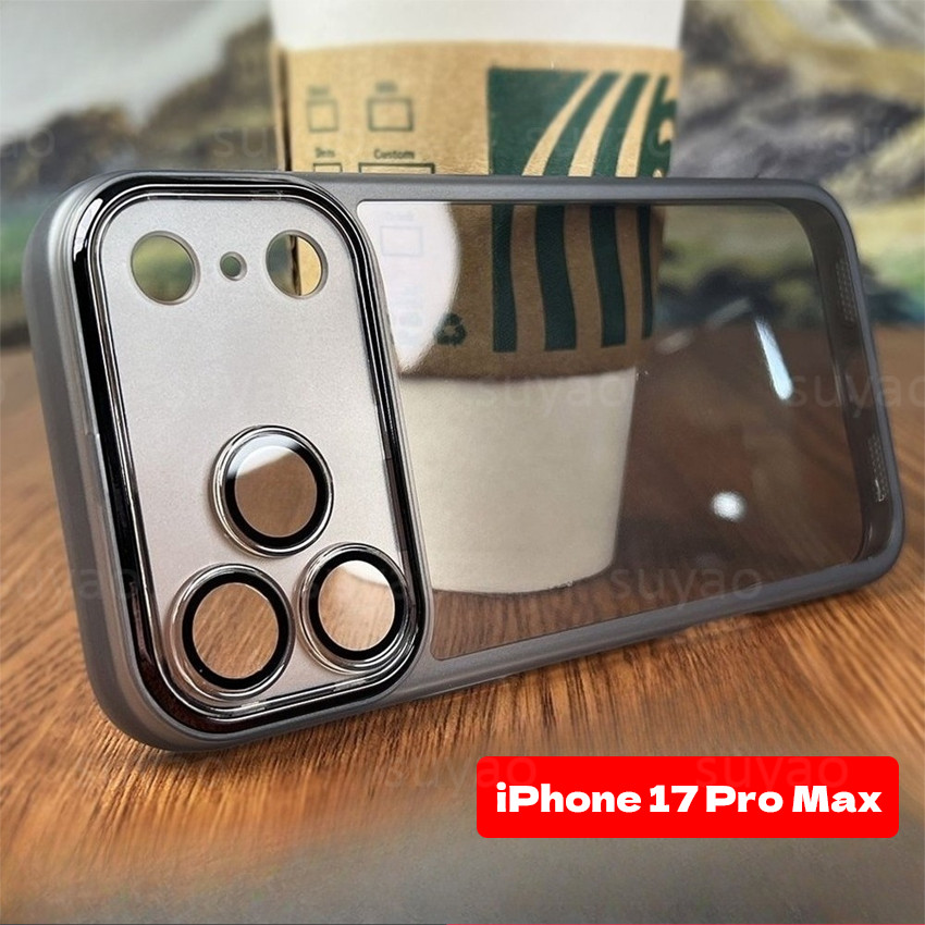 สําหรับ iPhone 17 Pro Max ProMax Air เคสโทรศัพท์สแควร์ Clear Soft ปลอก iPhone17ProMax iPhone17Pro กันกระแทก TPU ซิลิโคนชุบโปร่งใสแฟชั่นปกหลัง ราคา ถูกที่สุด ดีลบีเคเค