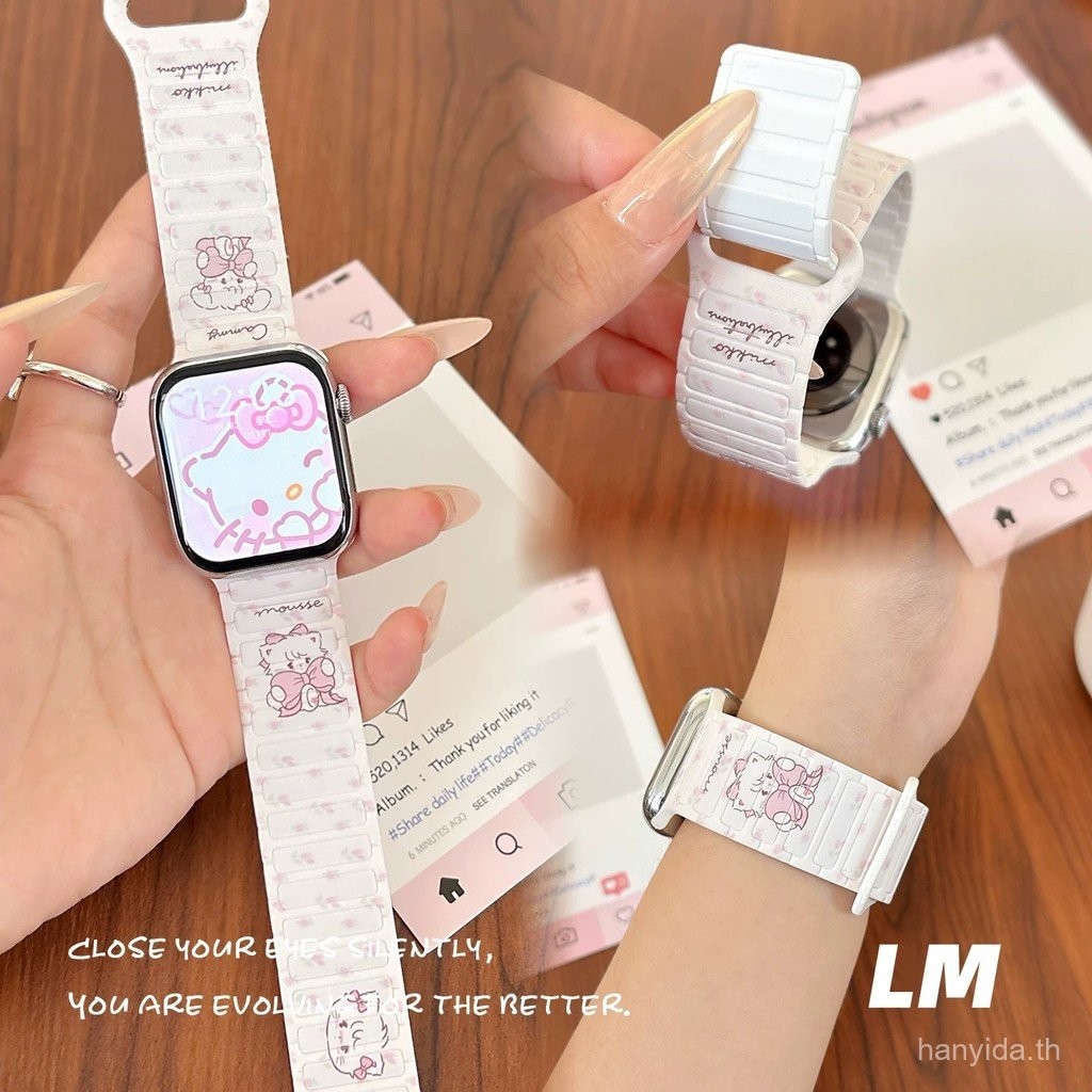 น่ารักการ์ตูนลาย Loopy Bear Loop Magnetic Watch Band รูปที่ 3